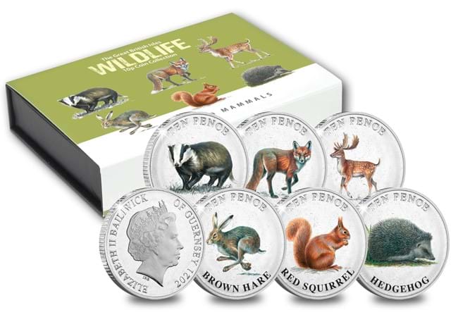 Limited Edition British Isles Woodland Wildlife 10p colour set
